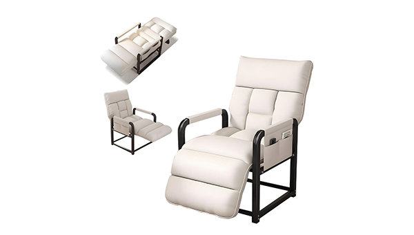 折り畳み カウチソファー 幅65cm 1人掛け 多機能 3ウェイソファ 5段階調節可能 人間工学 クッション付き コンパクト お洒落 座り心地良い 簡単装着